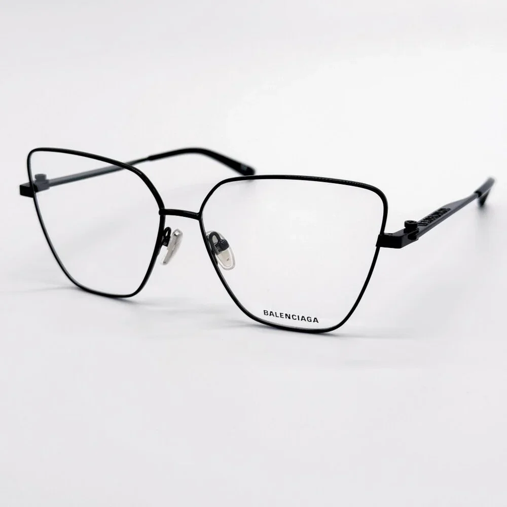 NEW BALENCIAGA EYEGLASSES BB0170O 003 CAT EYE BLACK WOMEN EYEWEAR BALENCIAGA